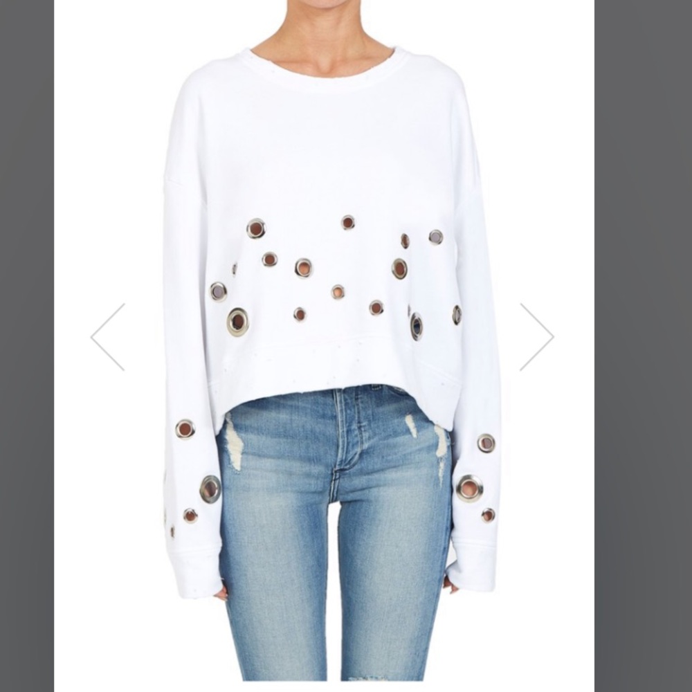Black Orchid CROPPED SWEATSHIRT with EYELETS